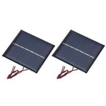 Uxcell 2 Pcs 3V 0.45W 150mA Mini Solar Panels, Small Polycrystalline Solar Cell Panel with 2 Cable for DIY Electric Toy Materials Kits Charger, 60mm x 55mm