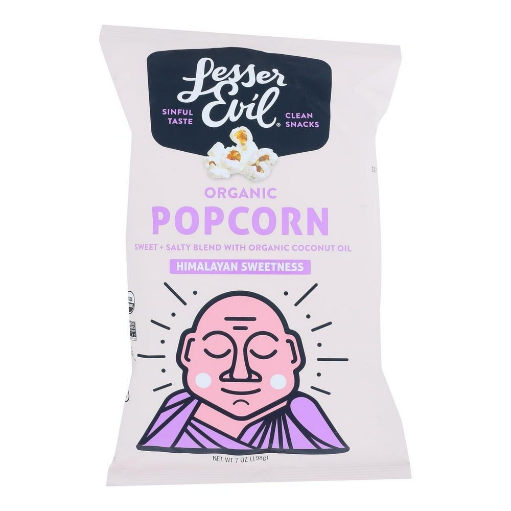 (Case of 12 )Lesser Evil Popcorn Simple 7 oz.