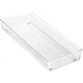 thumbnail image 2 of iDesign Linus Plastic Kitchen Drawer Organizer for Silverware, Spatulas, Cutlery, Gadgets, Office Supplies, Cosmetics, 6" x 15" x 2" - Clear, 2 of 7