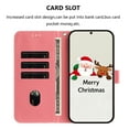 thumbnail image 5 of Phone Case for Motorola Edge 2025, Luxury Christmas Pattern Card Slots Cash Pocket Magnetic Clasp Full Body Protection Shockproof Kickstand Wallet Flip Case with Wrist Strap, A, 5 of 9