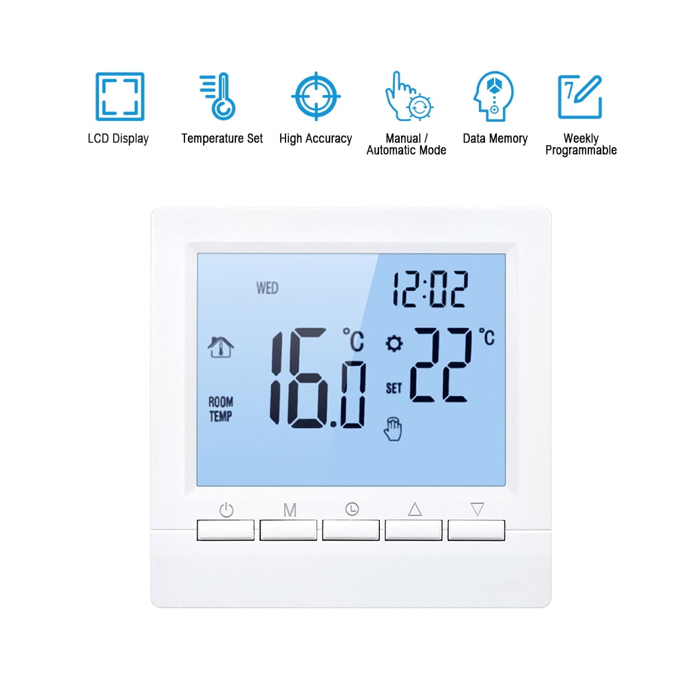 Digital Programmable Thermostat Touch Screen Electric Temperature Controller 