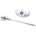 thumbnail image 1 of Juego de tiara y varita con corona de princesa Elsa — Joya de corazón de plata (púrpura) Sincero Hogar, 1 of 4