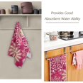 thumbnail image 3 of Purple Red Snowflakes Hand Towels 2 PCS, Christmas Kitchen Towel Ultra Soft and Highly Absorbent,Decorative Fingertip Face Towel for Bathroom Hotel, 28.3"x 14.4", 3 of 6