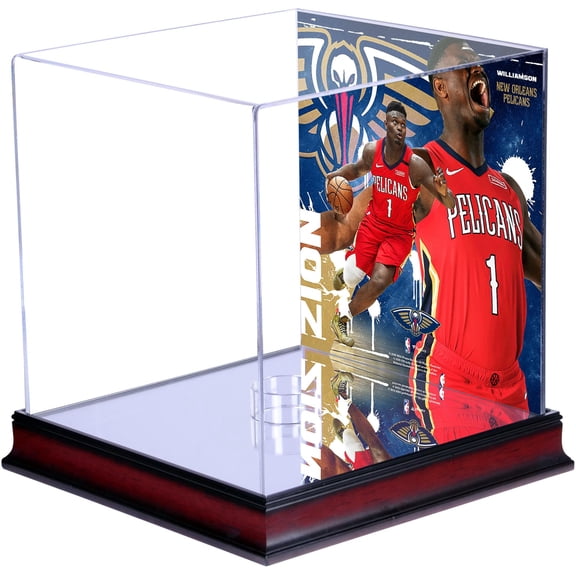 Zion Williamson New Orleans Pelicans Mahogany Basketball Display Case with Sublimated Plate