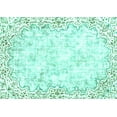 thumbnail image 1 of Ahgly Company Machine Washable Indoor Rectangle Abstract Turquoise Blue Modern Area Rugs, 5' x 8', 1 of 4