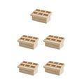 thumbnail image 2 of bedienty 1/12 Dollhome Children Toy Miniature Furniture Vegetable Rack Simulation Decoration Doll Storage Stand DIY Supermarket Light Wood Color 5Set, 2 of 6