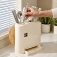 thumbnail image 1 of Aufmer Three In One Countertop Kitchen Storage Holder Multi Grid Partition Design Reasonable Space Layout For Kitchen Knife Chop Chopping Board Daily Sorting Storage, 1 of 9