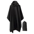 thumbnail image 4 of Esquirla Poncho de Pluie à Capuche Réutilisable avec Poche Veste à Manches Longues pour Extérieur Noir, 4 of 8