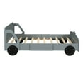 thumbnail image 6 of Full Size Car-Shaped Platform Bed with Wheels,Gray, 6 of 14