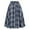 Blue, variant on ICHUANYI Womens Fashion Plaid Printing Skirt Buttons Vintage High Waist Pleated Skirts Promotion