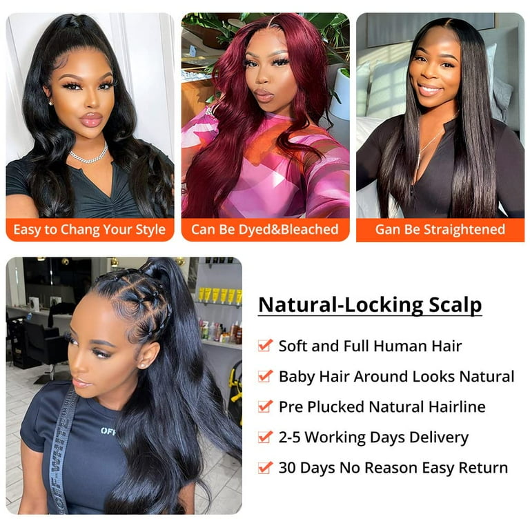 Hair Body Wave Lace Front Wigs Human Hair 4x4 Closure Body Wave Wigs For Black Women Human Hair Lace Front Wigs Glueless Wigs Human Hair Pre Plucked With Baby Hair 20 Inch