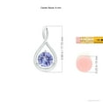 thumbnail image 3 of ANGARA Natural Solitaire Round Tanzanite Infinity Twist Pendant in 14K White Gold for Women (Size-6mm) | December Birthstone, Anniversary, Jewelry Gift for Women | Natural Tanzanite Necklace, 3 of 8