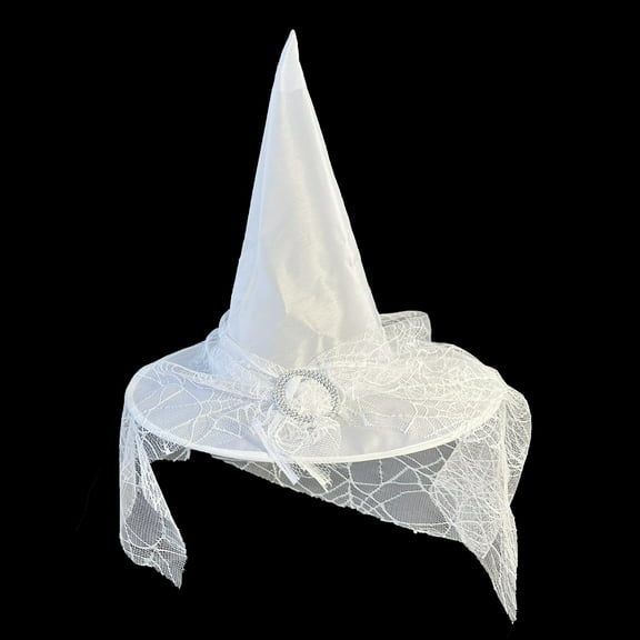 KIHOUT Witch Hat Lace Mask Halloween Polyester