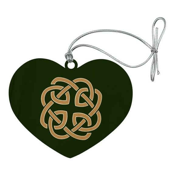 Celtic Knot Love Eternity Heart Love Wood Christmas Tree Holiday Ornament