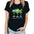 thumbnail image 2 of Pntutb T-Shirts à Manches Courtes Grande Taille pour Femmes T-Shirt Décontracté à Col Rond Imprimé pour la Saint-Patrick pour Femmes, 2 of 5