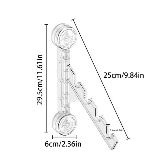 Celebrate Suction Cup Folding Clothes Drying Rack Folding Transparent Clothes Rack Wall Mounted Laundry Rack Suction Cup Clothes Rack For Home Balcony Laundry Room