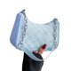 thumbnail image 2 of Bolso de cadena con cremallera para mujer para llevar con estilo debajo del brazo, talla única, bolso de hombro de felpa a cuadros azules, 2 of 8
