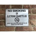 thumbnail image 2 of NYC Smoke free Act Sign "No Smoking or Electric cigarette Use" + Warning ( 8.5x11, Brush Aluminium), 2 of 2