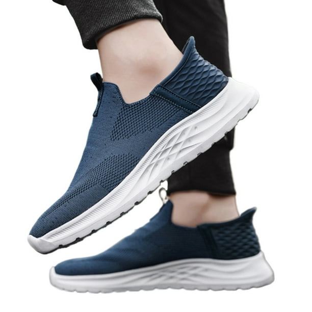 Slip-Ons Slip-Ons punto técnico deportivas informales zapatos (azul oscuro 40)