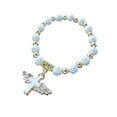thumbnail image 4 of Angel Wing Cross Bracelet for 1ST Communion Dedication Goddaughter Beaded Bracelet Godmother, 4 of 8