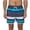 Blue, variant on IROINNID Men's Printed Loose Waterproof Comfy Beach Shorts Casual Fitness Shorts