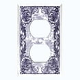 thumbnail image 2 of Metal Light Switch Plate Cover Elegant Black and White Grape Vine Damask Frame FRA052, 2 of 13