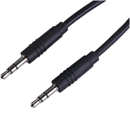 Onn Straight Aux Cable, 6 Feet, Black (Best Quality 3.5 Mm Audio Cable)