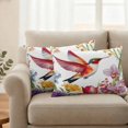 thumbnail image 2 of Hummingbird Pillow Covers 2 Pack Spring Pillowcase Waterproof Outdoor Throw Pillow Cover for Patio Balcony Rectangular Cushion 20”x12”, 2 of 9
