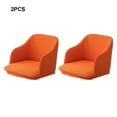 thumbnail image 3 of ZheElen 2pack/lot Quick Installation Chair Covers For Instant Room Upgrade High Elastic Polyester Curved Stretchy Chair Cover orange 1Set, 3 of 6