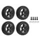 thumbnail image 1 of 4PCS RC Car Wheels Pentagram Designed Rubber Plastic RC Car Tires Set for 1/16 Car Models Replacement Black, 1 of 4