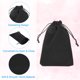 thumbnail image 3 of Bolsas de Regalo de Terciopelo Uxcell 12Pcs 4 x 6" Bolsas de Joyería con Cordón para Fiesta de Boda, Negro, 3 of 7
