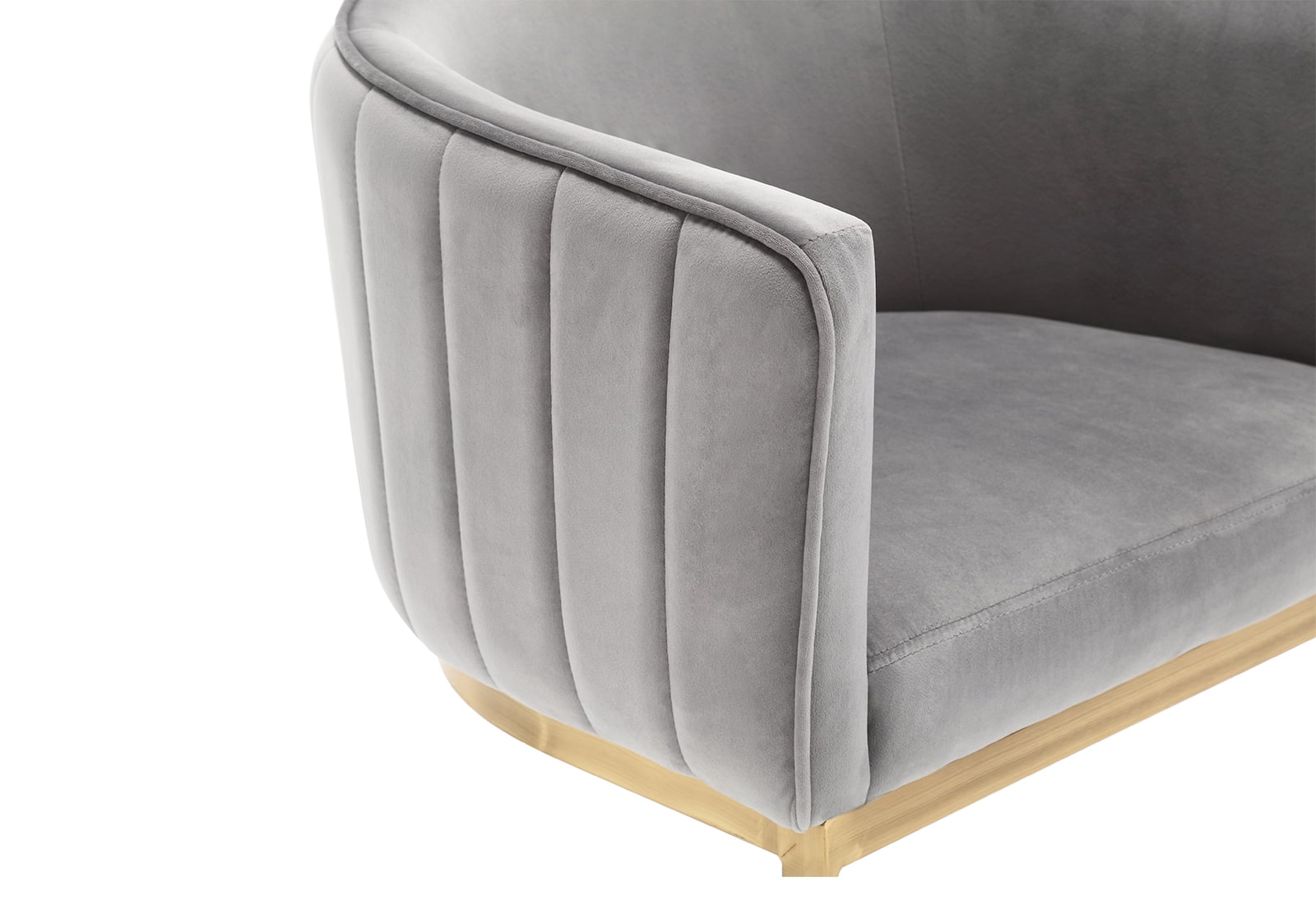 Dayalane Modern Barrel Dining Chairs Set of 2, Velvet Upholstered Kitchen snd Dining Room Side Chairs, Comfy Armchair with Metal Frame for Dining Room Living Room Bedroom Cafe, Grey