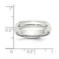 thumbnail image 2 of 14k White Gold Solid Polished 5mm Half Round With Edge Band Size 10.5 Ring Ring for Women and Men, 2 of 2