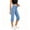 Light Blue, variant on Women Elastic Waist Capri Jeans Denim Pants Casual Summer High Waist Pull On Cropped Stretch Jean with Pockets