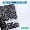 thumbnail image 7 of BAZIC Composition Book Wide Ruled 80 Sheet Black Marble Notebook, 1-Pack, 7 of 7