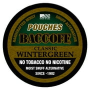 BaccOff, Classic Wintergreen Pouches, Premium Tobacco Free, Nicotine Free Snuff Alternative (1 Can)