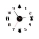 thumbnail image 5 of Reloj de pared navideño 3D que brilla en la oscuridad, acrílico sin marco, silencioso, para el hogar, la oficina, el dormitorio, la sala de estar, reloj analógico digital, decoración., 5 of 8