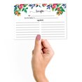 thumbnail image 2 of Inkdotpot 4x6 Inch Recipe Cards (Set of 50) , Thick Double Sided Premium Card Stock- Modern Style White Recipe Notecards for Weddings- Bridal- Baby Shower - Floral Theme, 2 of 6