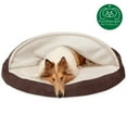 thumbnail image 4 of FurHaven Pet Products Faux Sheepskin Orthopedic Snuggery Burrow Pet Bed for Dogs & Cats - Espresso, 44" Base, 4 of 12