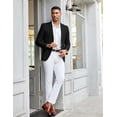 thumbnail image 4 of COOFANDY Mens Linen Casual Blazer Slim Fit Sport Coat Two Button Summer Suit Jacket Lightweight Business Sport Jacket, 4 of 6