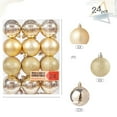thumbnail image 1 of MAWCLOS Xmas Balls Ornaments 24 Pcs Christmas Ball Decor Hangings Lightweight Decorations Multi-color Convenient Shiny Durable Gold 6cm/2.36'', 1 of 4