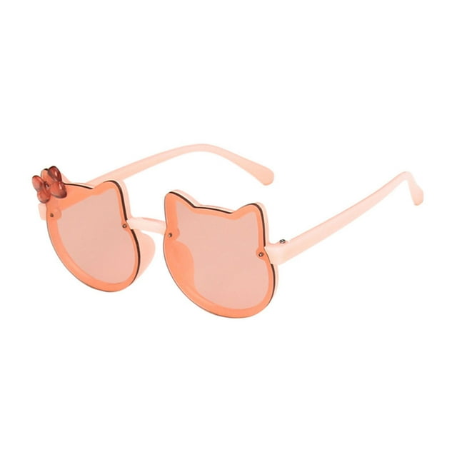 ZAXARRA Kids UV400 Sunglasses Cute Cat Frame Outdoor Beach Sunglasses
