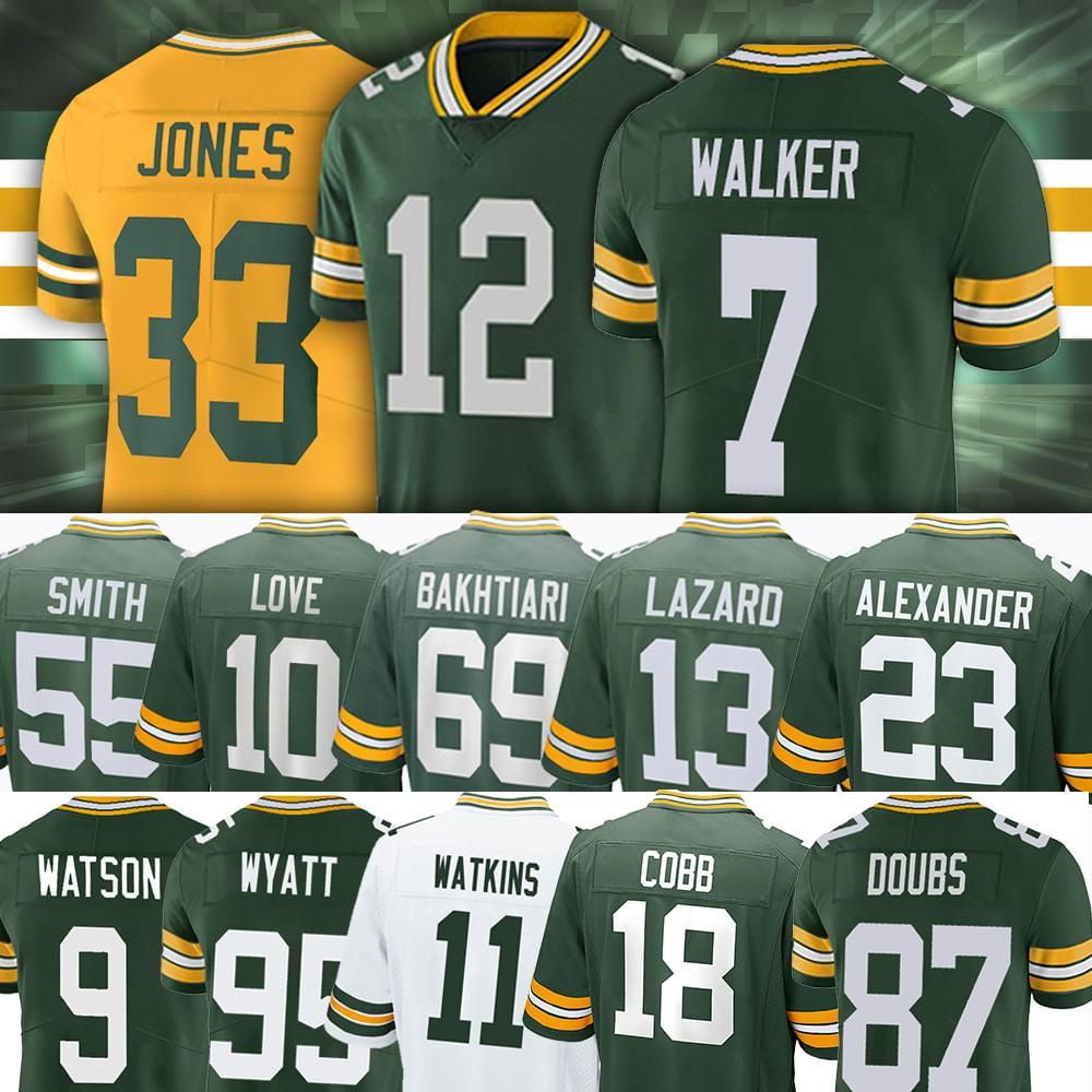 Football Jerseys Green BayPackersMen Womens Youth 12 Aaron Rodgers 23 Jaire  Alexander 7 Quay Walker 33 Aaron Jones Jersey From Friend015, $39.22