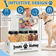 thumbnail image 3 of Storage Containers Dog Food, Snack Containers for Dog Treats, Farmhouse Wood Dog Treat Holder with 3 Plastic Cat Dog Treat Jars, Pet Food Can Covera, Treat Jars for Dog Biscuits, 3 of 6