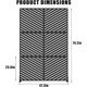 thumbnail image 2 of Historyli Mampara de privacidad metálica QinaQin de 182 x 120 cm,divisor decorativo independiente,mampara de privacidad de altura extendida para jardín con base estable,rayas diagonales, 2 of 8