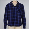 thumbnail image 5 of Wyobmus Men's Fleece Lined Flannel Shirt Long Sleeve Button Down Plaid Shirts Casual Soft Brushed Warm Flip Collar Jacket With Pocket B-Blue, 5 of 8
