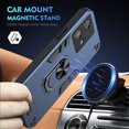 thumbnail image 2 of Phone Case for Motorola Edge 40 Neo Hybrid Case with Ring Kickstand, Heavy Duty Protection Armor Case with Comfortable Grip Support Magnetic Car Mount for Motorola Edge 40 Neo - Navyblue, 2 of 7