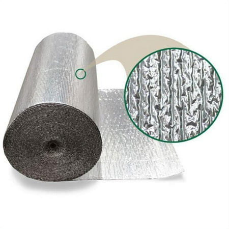 Tempshield BB-STD603 Single Bubble White & Foil Reflective Insulation - 500 Sq Ft Roll