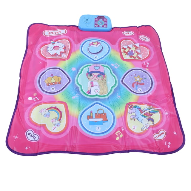 Tapete de baile con 3 modos de juego, modo libre de aprendizaje de baile, almohadilla de juego Musical electrónica interactiva plegable para niños
