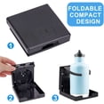 thumbnail image 6 of Gustave 2 Pack Adjustable Folding Boat Cup Holder Drink Holders with Screws & Stickers for Outdoor, Home, Car, RV (Black), 6 of 7